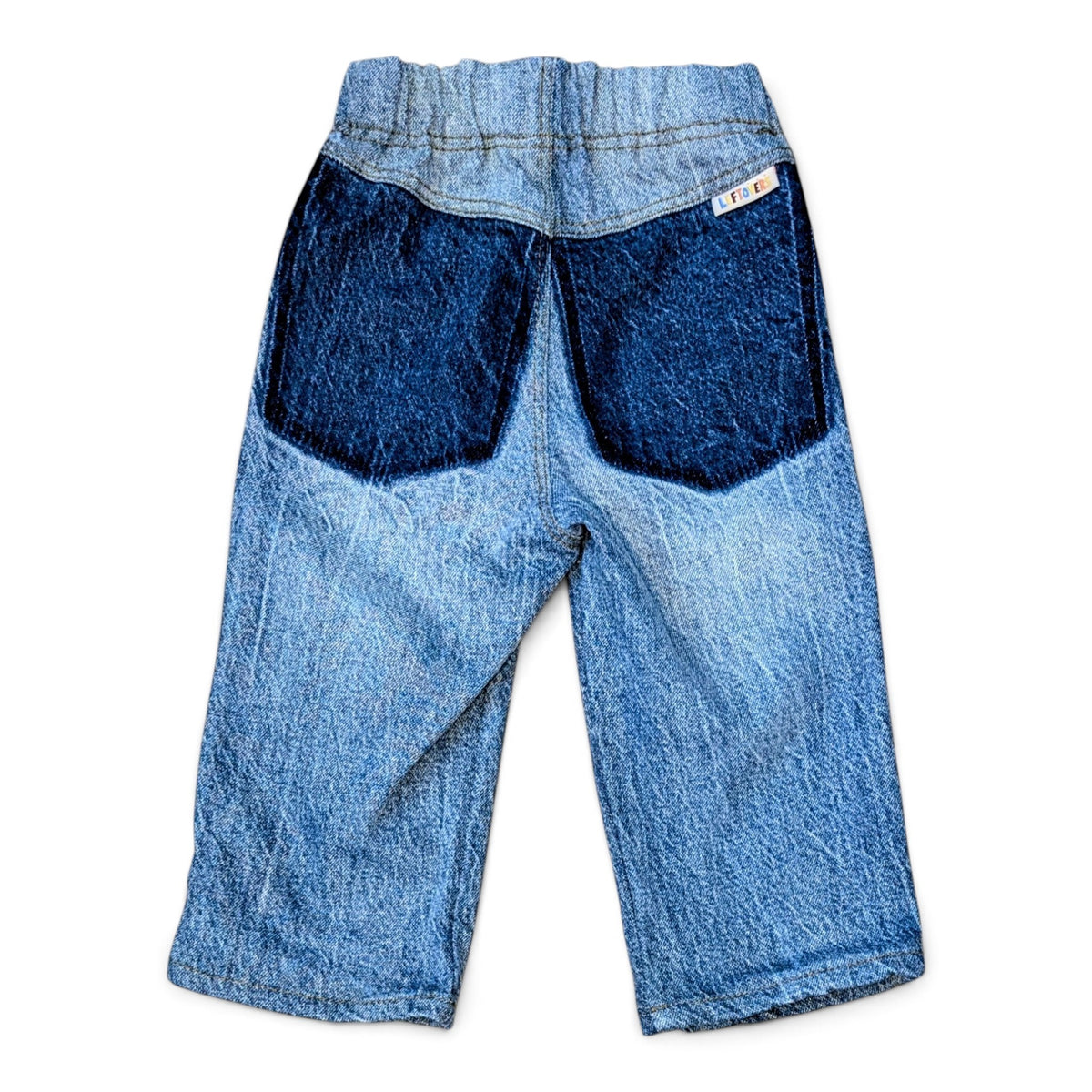 LEFTOVERS CLUB STEVIE STRAIGHT JEANS IN A VINTAGE BLUE WASH 