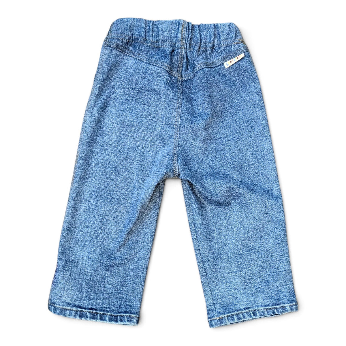 LEFTOVERS CLUB STEVIE STRAIGHT JEANS IN A VINTAGE BLUE WASH 