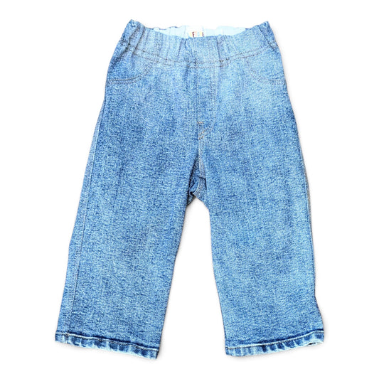 LEFTOVERS CLUB STEVIE STRAIGHT JEANS IN A VINTAGE BLUE WASH 